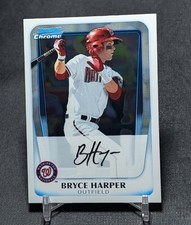 Bryce Harper Prospect Rookie RC 2011 Bowman Chrome Baseball Card #BCP1 Phillies. rookie card picture