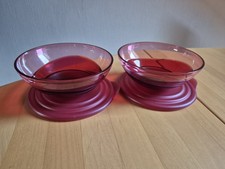 Tupperware 2 x 600ml Eleganzia Schüssel rot Gebraucht