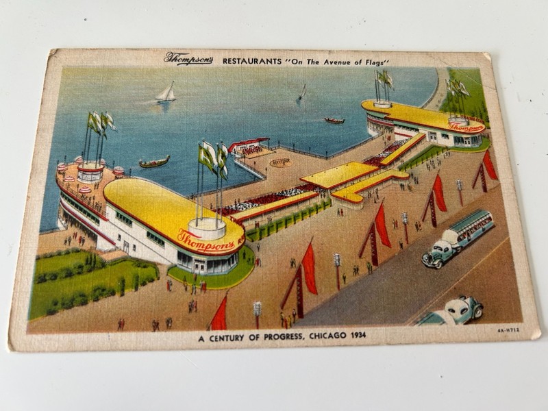 Thompson's Restaurants A Century of Progress Chicago Illinois IL Postcard