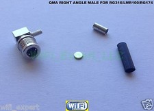 Right Angle QMA Male Crimp for RG174 RG179 RG316 RG188 LMR100 Cable RF Connector