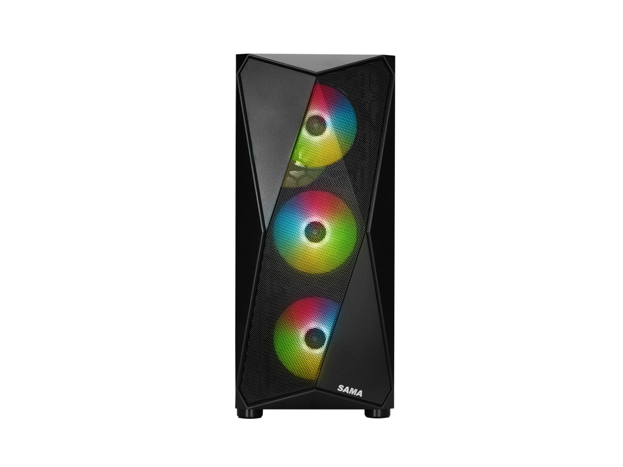 Sama 3313 Black USB30 Корпус игрового компьютера Micro ATX Tower из закаленного стекла с 4