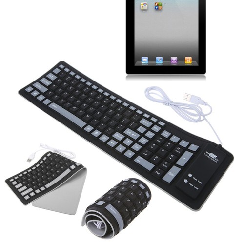 1Pc 103 Key Silicone Keyboard Faltbare Silikontastatur USB Keyboard - Bild 10 von 12