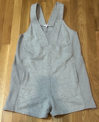 TCEC Gray Romper Modified V-Neck Bodice Small Women s Nice Comfy EUC