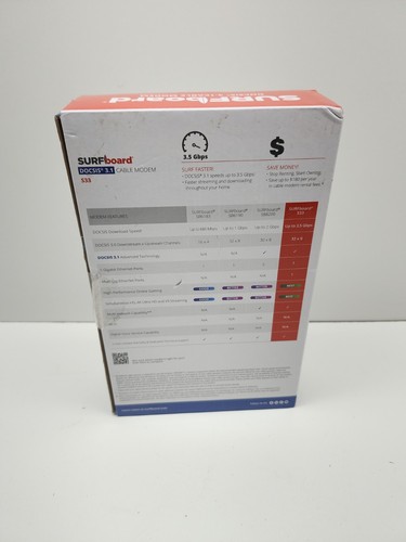 ARRIS S33 Cable Modem DOCSIS 3.1 Multi-Gigabit WiFi Comcast Xfinity Cox Spectrum - Photo 3/3