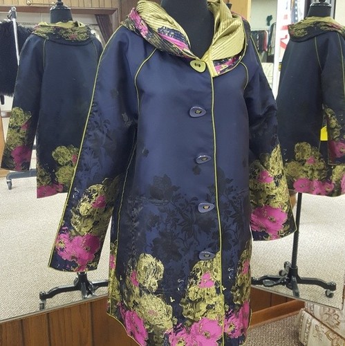 37” Raincoat with Floral Design 