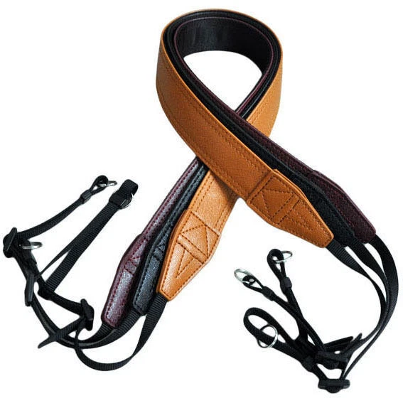 Correa de cuero universal para el hombro para cámara cinturón para el cuello para DSLR SLR Canon Nikon Sony Foto 2 de 4