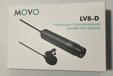 Movo LV8-D XLR Lavalier Directional Microphone w. Phantom Power  Windscreen