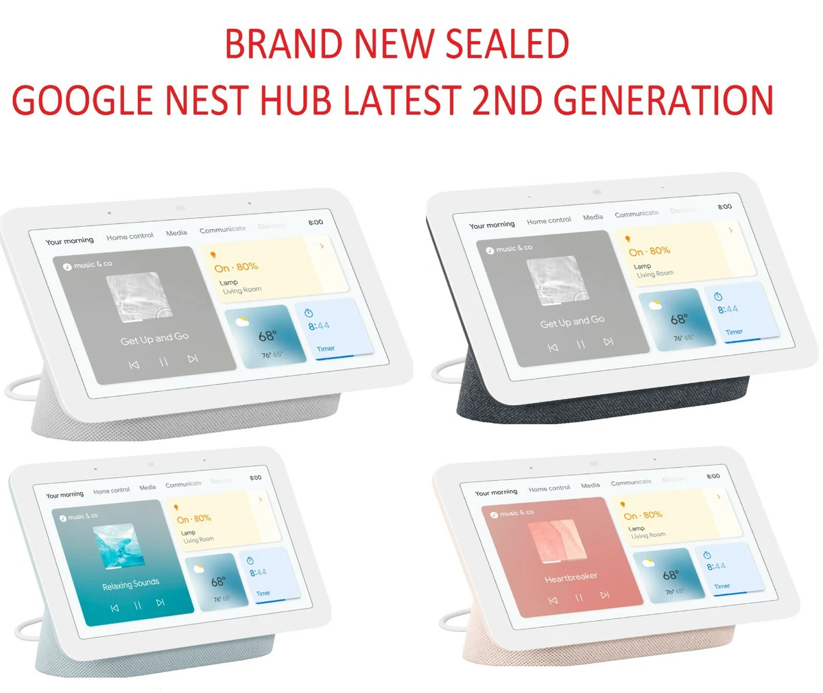 Google Nest Hub 2nd Gen - Smart Home Speaker and 7 Display with