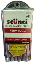 SCUNCI Salon Professional Perm Rod Curlers 24 Large Microban 18588-A Purple