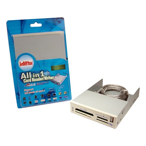 USB 2.0 All-in-One 3.5" Inch Multi-Slot Internal Memory Card Reader / Writer  - Picture 1 of 2