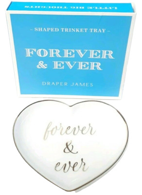 Draper James Forever & Ever Trinket Tray Magnolia White Multi Ceramic New in Box