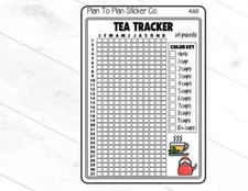 4068~~Tea Tracker Planner Stickers.