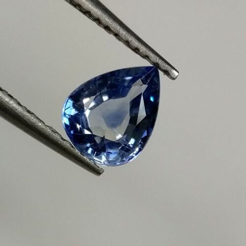 0.77ct Natural Ceylon Blue sapphire perfect pear shape fine quality collection - Imagen 2 de 4