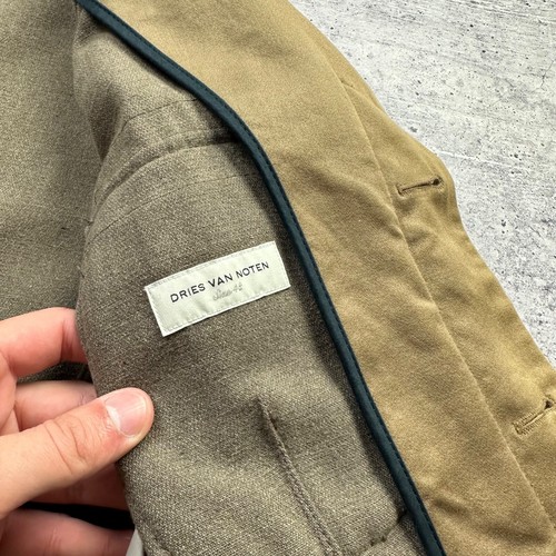 dries van noten mens wool jacket size 48 military style - Picture 12 of 20