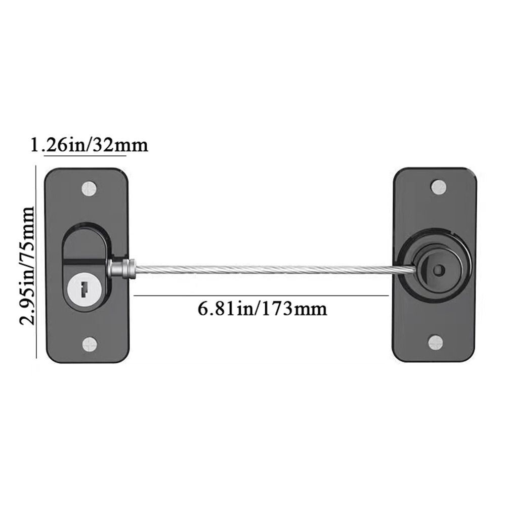 Plastic Windows Lock with Key Door Safety Restrictor Sliding Door ...