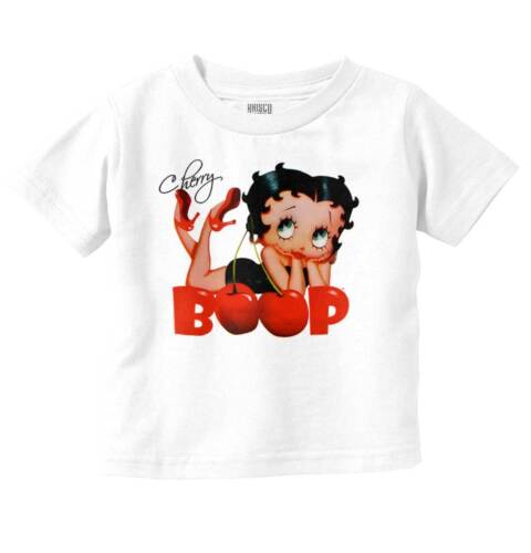 Cute Betty Boop Vintage Retro Cherry Cartoon Toddler Girl Youth T Shirt For Kids