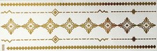 Once Temporary Flash Tattoo Classic Gold 7 Pieces Bracelet Necklace Foot Ring I6
