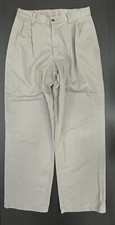 IZOD School Uniform Boys Pants Beige Pleated Front /100 Cotton /Size 18