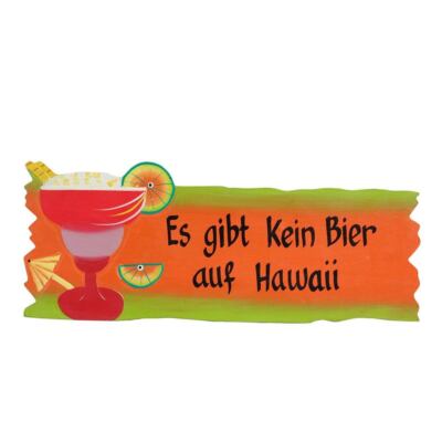 Wandschild Tiki Style Strandbar Deko Holz Es gibt kein Bier Schild ca. 50 cm