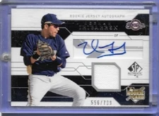 2008 UD SP AUTHENTIC HERNAN IRIBARREN AUTO/MAT  # 556/799 - ROOKIE