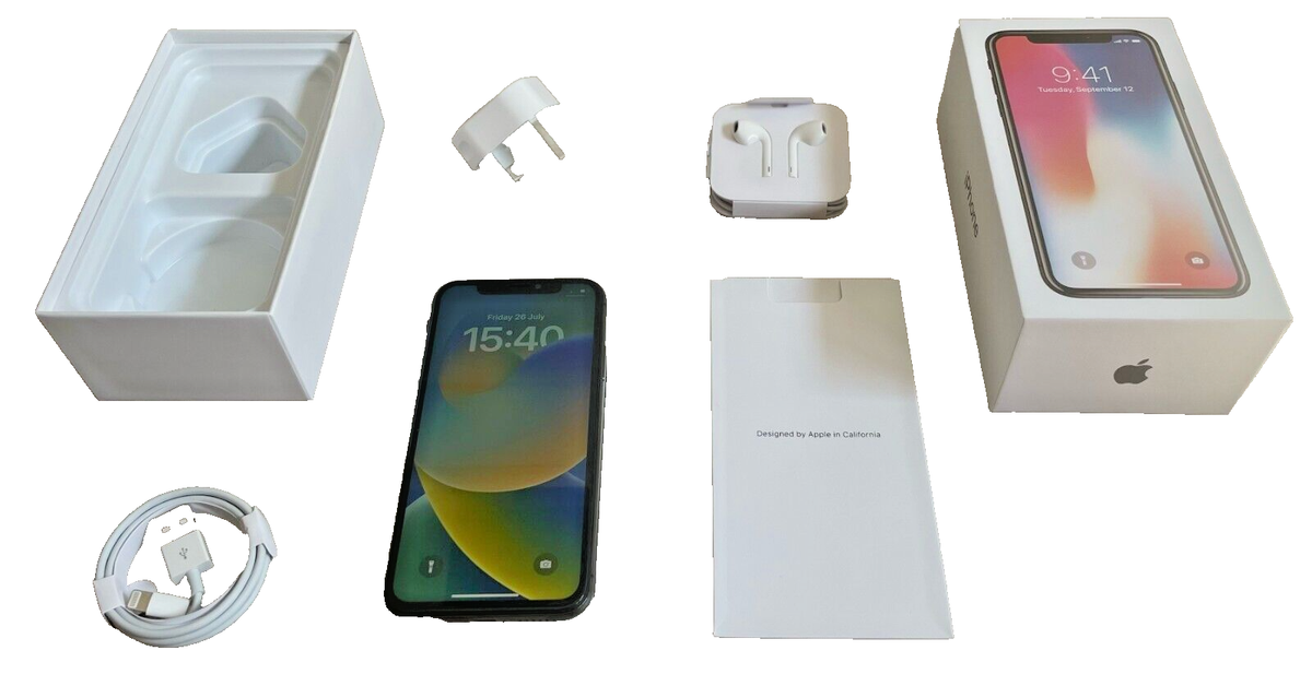 Apple iPhone X Unlocked 64GB 256GB Grey Silver Pristine A++