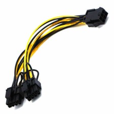 6Pin to Dual PCIe 8 Pin 6 2 Graphics Card Power Adapter GPU VGA Extension Cable