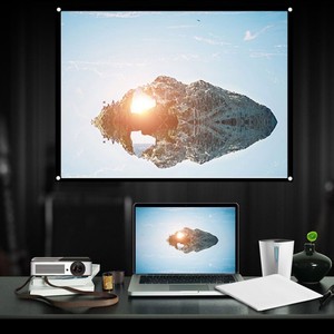 screen projector projection crease foldable anti inch