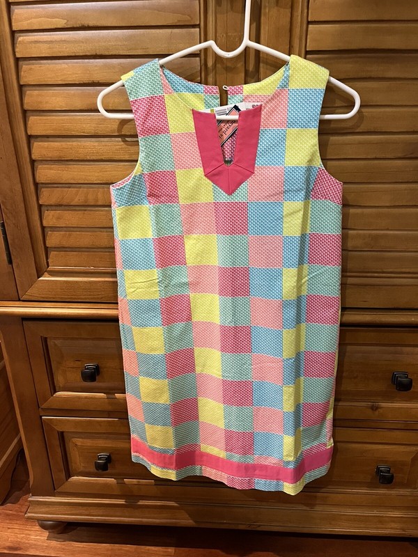 Girls Vineyard Vines Patchwork Dress - Size 14  NWT