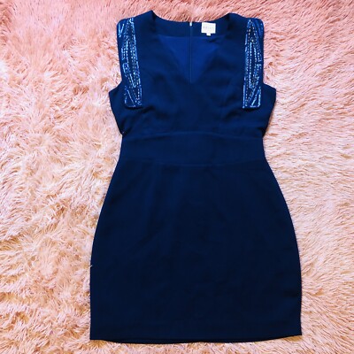 reiss blue sequin dress Reiss Midnight Blue Sequin One-Shoulder Dress