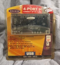 NEW Belkin 4-Port USB Hub Adapter / USB / Cab...