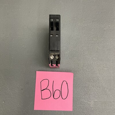 Square D QOT1515 Two 1 Pole 15 Amp 120VAC Tandem Plug In Metal Hook Breaker -ECS