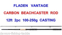 Fladen Vantage 2pc 12ft Carbon Beachcaster Rod For Sea Fishing Multiplier Reel Fladen Vantage 2pc 12ft Carbon Beachcaster Rod For Sea Fishing Multiplier Reel