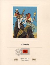 Timbres, Albanie, Lithographie Avec Timbre Annulé