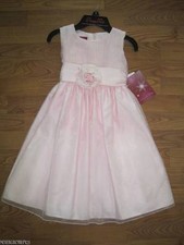 PRINCESS FAITH PINK FLOWER GIRL WEDDING PAGEANT DRESS GOWN GIRLS 4 OR 5 NWT