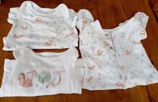 Mothercare 3 Part Set: Sleepsuit, Bodysuit, T Shirt  0-1  Month VGC,,