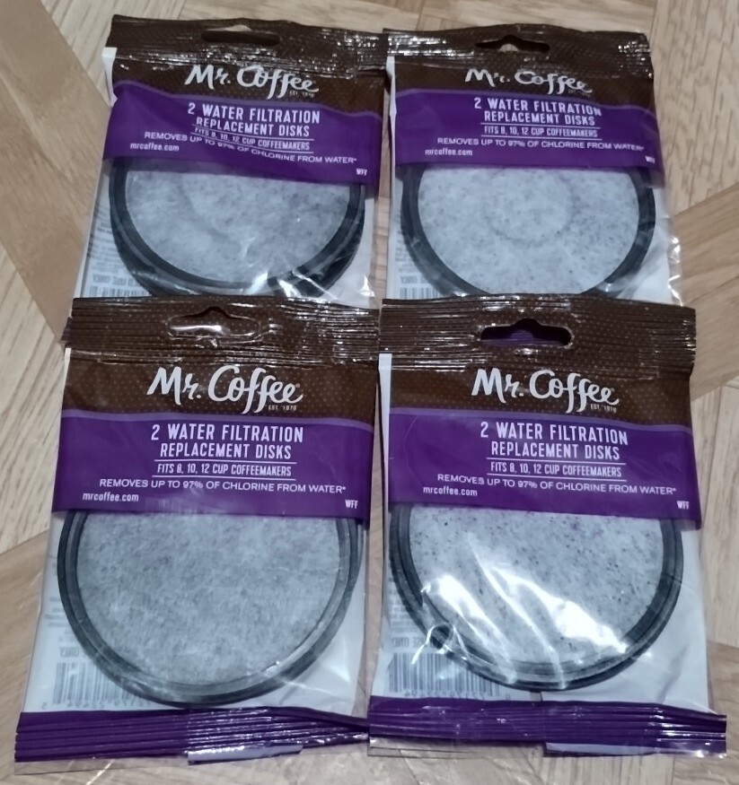 Mr. Coffee 2 Pack Water Filtration Replacement Disks (Lot of 4) 8 Total
