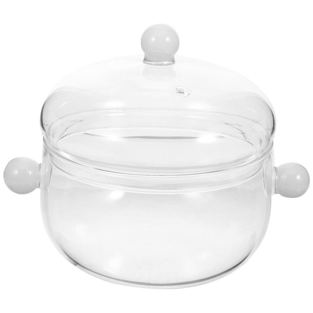 Durable Glass Soup Stockpot with Handle for Stews, Sauces, and Noodles