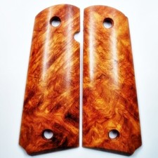 New COLT 1911 Full Size KIMBER Exotic Afzelia Burl Wood Grips Handcraft 161