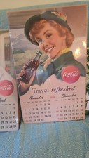 1 CALENDRIER ORIGINAL PUBLICITAIRE NOVEMBRE DECEMBRE COCA COLA  MADE IN USA