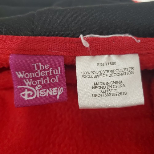 Disney Mickey Mouse Red Fleece Chaqueta con capucha ligera Junior 15/17 XLarge - Imagen 11 de 12