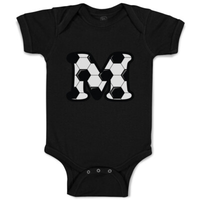 Baby Bodysuit Baby Bodysuit Soccer M Letter Alphabet Boy & Girl Baby Clothes