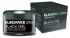 Elegance Plus Hair Styling Black Gel Covers White Hair 100ml Wax/Pomade