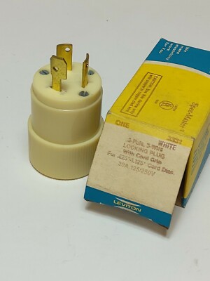 Lot Of Three LEVITON 30A 3-POLE 3-WIRE LOCKING PLUG 3331 (NOS)