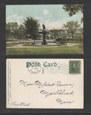 1908 GALE PARK HAVERHILL MASS UDB UNDIVIDED BACK POSTCARD