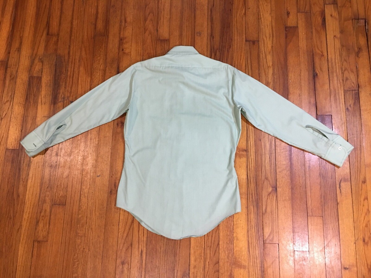 Vintage 70s Sears Perma-Prest Mens Polyester Green Retro Vintage 70s Sears Perma-Prest Mens Polyester Green Retro