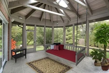 Mission Hanging Daybed with Chain - Twin or Full Size - Amish Made in USA