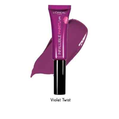 L'Oreal Paris Infallible Paints/Lips/Fearless Fuchsia & Violet Twist, U Choose 