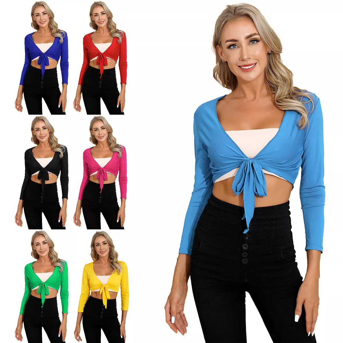 Tie front workout top sale