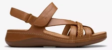 Clarks Cecily Tan Combination Strappy Sandal Women's sizes US 5-11 NEW!!!