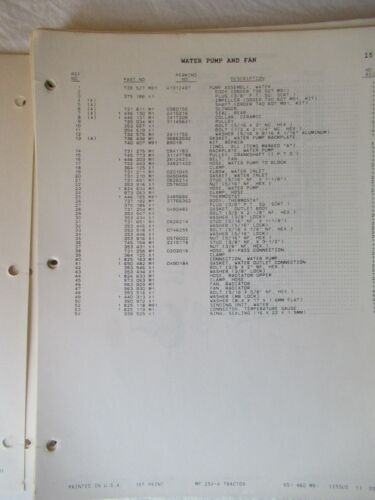 Massey Ferguson MF245-4 MF 254-4 Traktor Teilebuch Katalog Handbuch 1982 - Bild 5 von 9